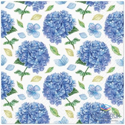 Paw Serwetki Rhythmic Hydrangea mix nadruk bibuła [mm:] 330x330 Paw (TL123600)
