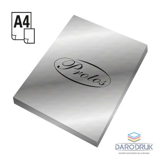 Protos Papier kolorowy A4 Srebrny 20k. 170g Protos