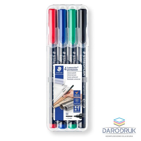 Staedtler Foliopis Staedtler Lumocolor 317 1 mm 4 kolory w etui
