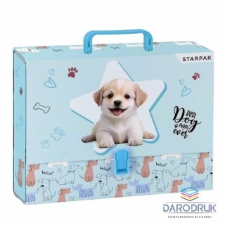 Starpak Teczka z szerokim grzbietem na zatrzask Cuties Doggy A4 różne [mm:] 210x297 Starpak (559322)