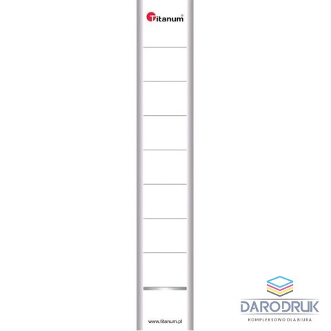 Titanum Etykiety opisowe do segregatora dwustronna biały [mm:] 35 Titanum