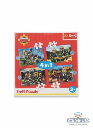 Trefl Puzzle Strażak Sam Przygody strażaka Sama 4w1 el. Trefl (34632)
