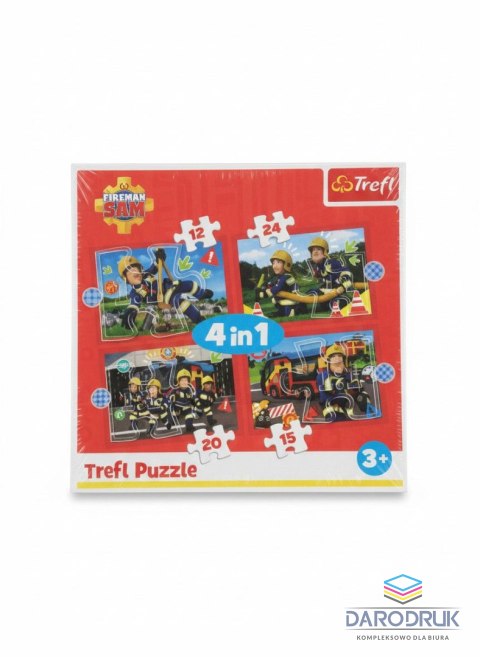 Trefl Puzzle Strażak Sam Przygody strażaka Sama 4w1 el. Trefl (34632)