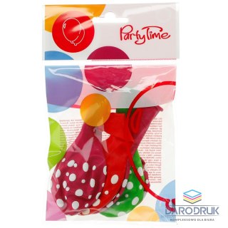 Arpex Balon gumowy kropki 5 szt mix 280mm Arpex (K4818)