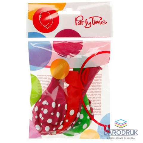 Arpex Balon gumowy kropki 5 szt mix 280mm Arpex (K4818)