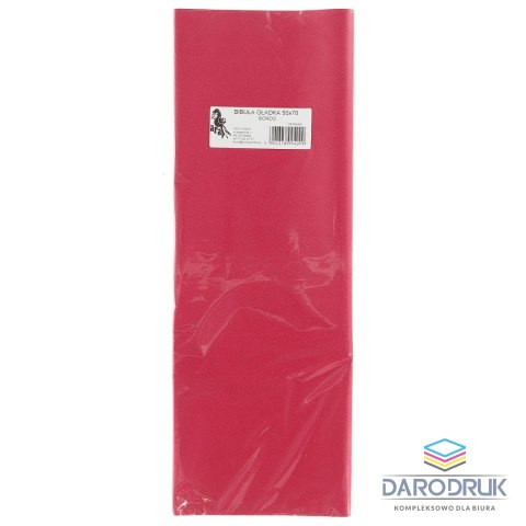 Bibuła gładka BORDOWA gładka bordowa 700mm x 500mm (09)