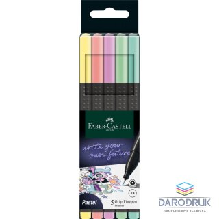Faber Castell Cienkopis pastelowy wkład mix 0,4mm 5kol. Faber Castell (151602 FC)