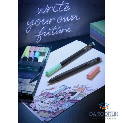 Faber Castell Cienkopis pastelowy wkład mix 0,4mm 5kol. Faber Castell (151602 FC)