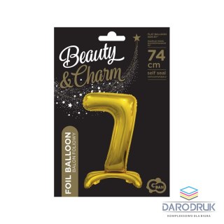Godan Balon gumowy Beauty&Charm cyfra stojąca złota złota 750mm 30cal Godan (BC-ASZ7)