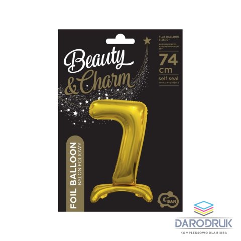 Godan Balon gumowy Beauty&Charm cyfra stojąca złota złota 750mm 30cal Godan (BC-ASZ7)