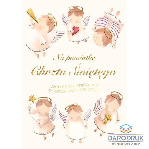 Henry Kartka składana A5 Karnet A5 CHRZEST ANIOŁKI Henry (5905701487240)