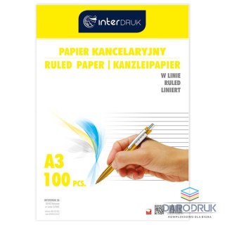 Interdruk Papier kancelaryjny A3 linia [mm:] 297x420 Interdruk (PAKA100L)