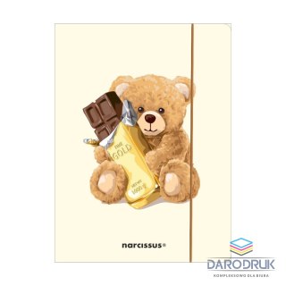 Narcissus Teczka kartonowa na gumkę Teddies& Miś z czekoladą A4 mix 270g Narcissus