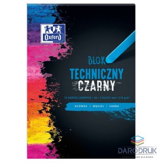 Oxford Blok techniczny Oxford A4 czarny 210g 10k Oxford (400093231)