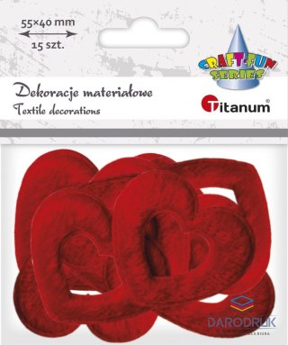 Titanum Ozdoba materiałowa Craft-Fun Series serce Titanum (BY163)