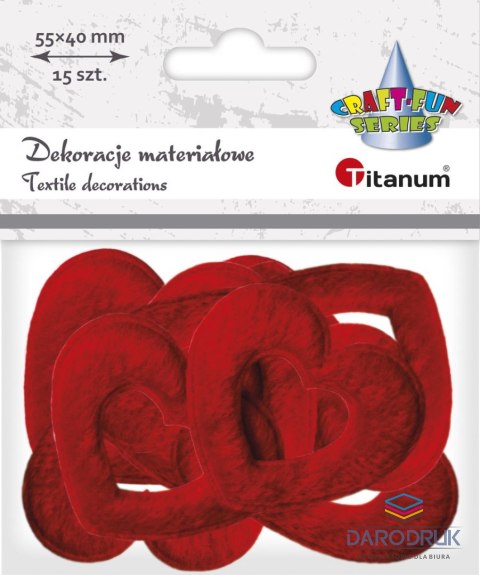 Titanum Ozdoba materiałowa Craft-Fun Series serce Titanum (BY163)
