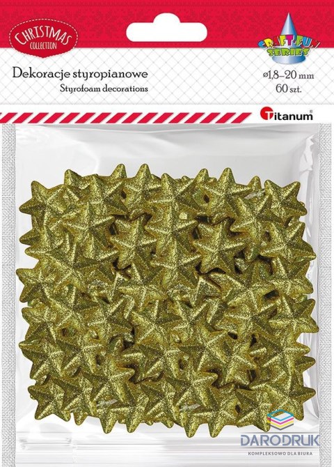 Titanum Ozdoba styropianowa Craft-Fun Series gwiazdki Titanum (23YX0326-3(gold))