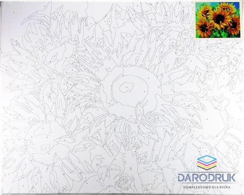 Flamingo Line Zestaw kreatywny Malowanie po numerach 40x50cm Słoneczniki Flamingo Line (FDY29)