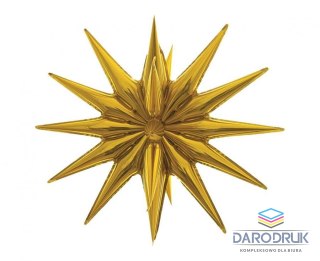 Godan Balon foliowy Gwiazda 3D złota, 50x46cm Godan (FG-G3ZL)