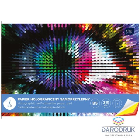 Interdruk Zeszyt papierów kolorowych B5 210g 6k Interdruk (ZEPAHOB5)