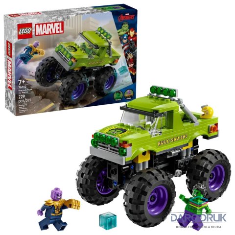 Lego Klocki konstrukcyjne Marvel Monster truck Hulka kontra Thanos Lego (76312)