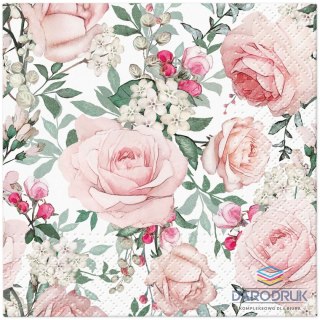 Paw Serwetki Coktail Gorgeous Roses k mix nadruk papier Paw (SDC122600)