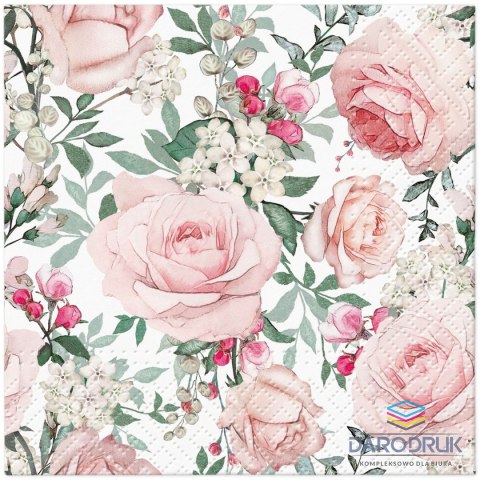 Paw Serwetki Coktail Gorgeous Roses k mix nadruk papier Paw (SDC122600)