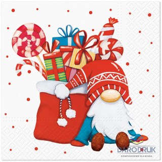 Paw Serwetki Lunch BN Holiday Sweetkeeper mix nadruk bibuła [mm:] 330x330 Paw (SDL242000)