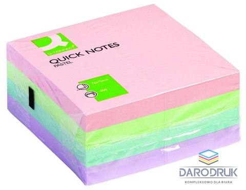 Q-Connect Notes samoprzylepny (karteczki) pastelowy mix 400k [mm:] 76x76 Q-Connect (KF01347)
