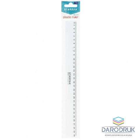 Starpak Linijka plastikowa 30cm Starpak (472867)
