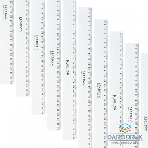 Starpak Linijka plastikowa 30cm Starpak (472867)