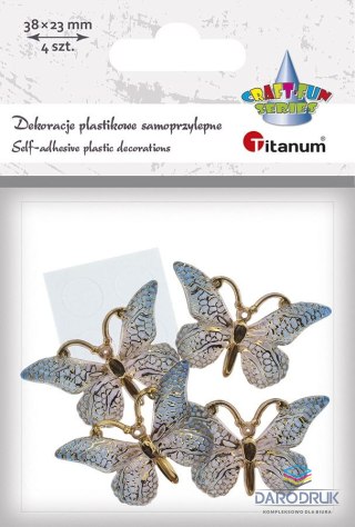 Titanum Dekoracja Craft-Fun Series Motyle plastikowe samoprzylepne Titanum (2324012-2)
