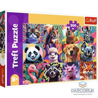 Trefl Puzzle Zabawne portrety zwierząt 300 el. Trefl (23030)