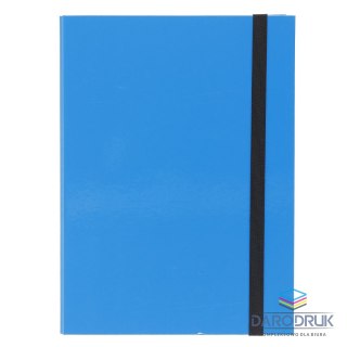 VauPe Teczka z szerokim grzbietem na gumkę box caribic A4 niebieski VauPe (341/19)