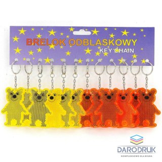 Adar Brelok zawieszka odblaskowa miś wys.7cm, karta 12sz Adar (216631)