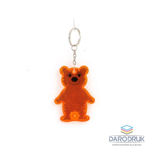 Adar Brelok zawieszka odblaskowa miś wys.7cm, karta 12sz Adar (216631)