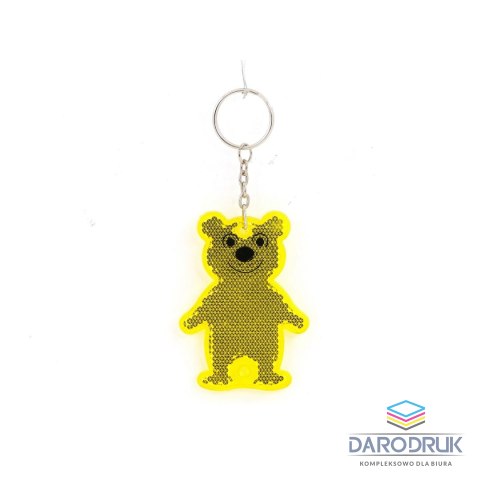 Adar Brelok zawieszka odblaskowa miś wys.7cm, karta 12sz Adar (216631)
