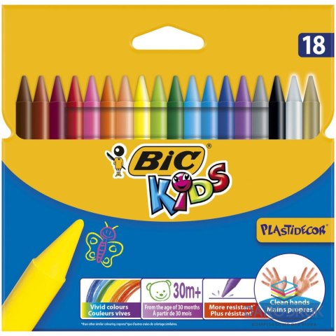 Bic Kids Kredki świecowe Plastidecor 18 kol 18 kol. Bic Kids (829771)