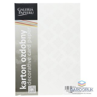 Galeria Papieru Papier ozdobny (wizytówkowy) A4 glamour biały 230g 20 arkuszy biały 230g Galeria Papieru (204903)