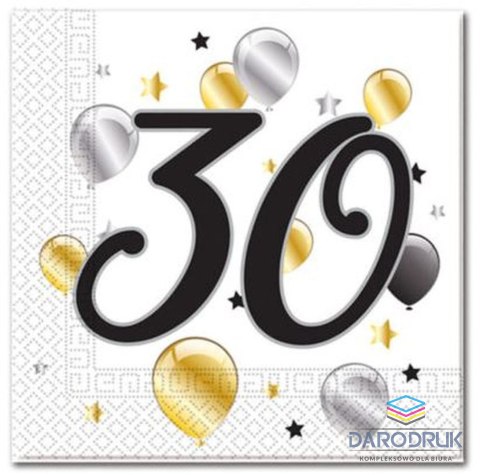 Godan Serwetki balloons biały papier [mm:] 330x330 Godan (88866)
