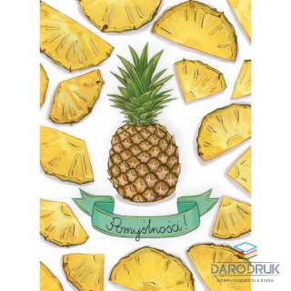 Henry Kartka składana B6 Karnet B6 ANANAS HS TŁ Henry (5907465665834)