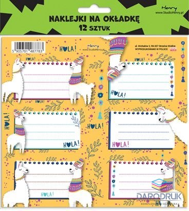 Henry Naklejka na zeszyt 2 Lamy Henry (5905701487783)