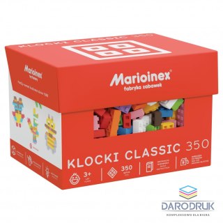 Marioinex Klocki konstrukcyjne Classic Blocks 350 elementów Marioinex