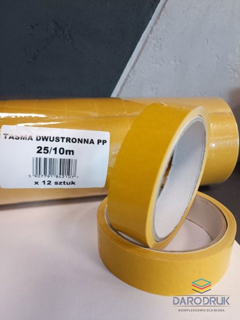 Pakart Taśma dwustronnie klejąca Pakart 25 mm x 10 m