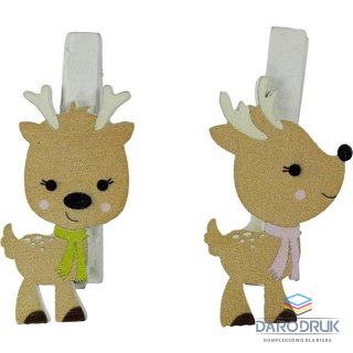 Titanum Ozdoba drewniana Craft-Fun Series klamerki XMAS renifery Titanum (AQE19118-3)
