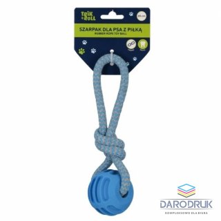 Trik Roll Gadżet Zabawka dla psa Szarpak 20 cm z piłką niebieski Trik Roll (560875)