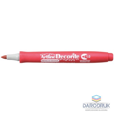 Artline Marker permanentny metaliczny decorite wkład czerwony 1,0mm pędzelek końcówka Artline (AR-033 2 8)