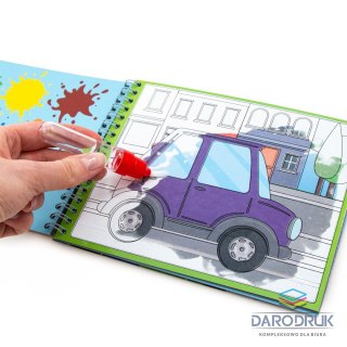Derform Kolorowanka Pojazdy MAGICZNA WIELORAZOWA KOLOROWANKA WODNA Derform (MWKWOKA)