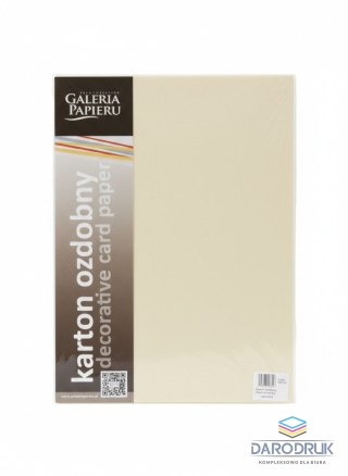 Galeria Papieru Papier ozdobny (wizytówkowy) A4 pearl kremowy kremowy 210g Galeria Papieru (205452)