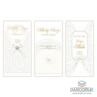 Kartka składana DL laurka dl exclusive satyna ślub (5902221807398)